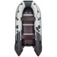 Надувная 3-местная ПВХ лодка Ривьера Компакт 3200 СК Комби (светло-серая/черная)